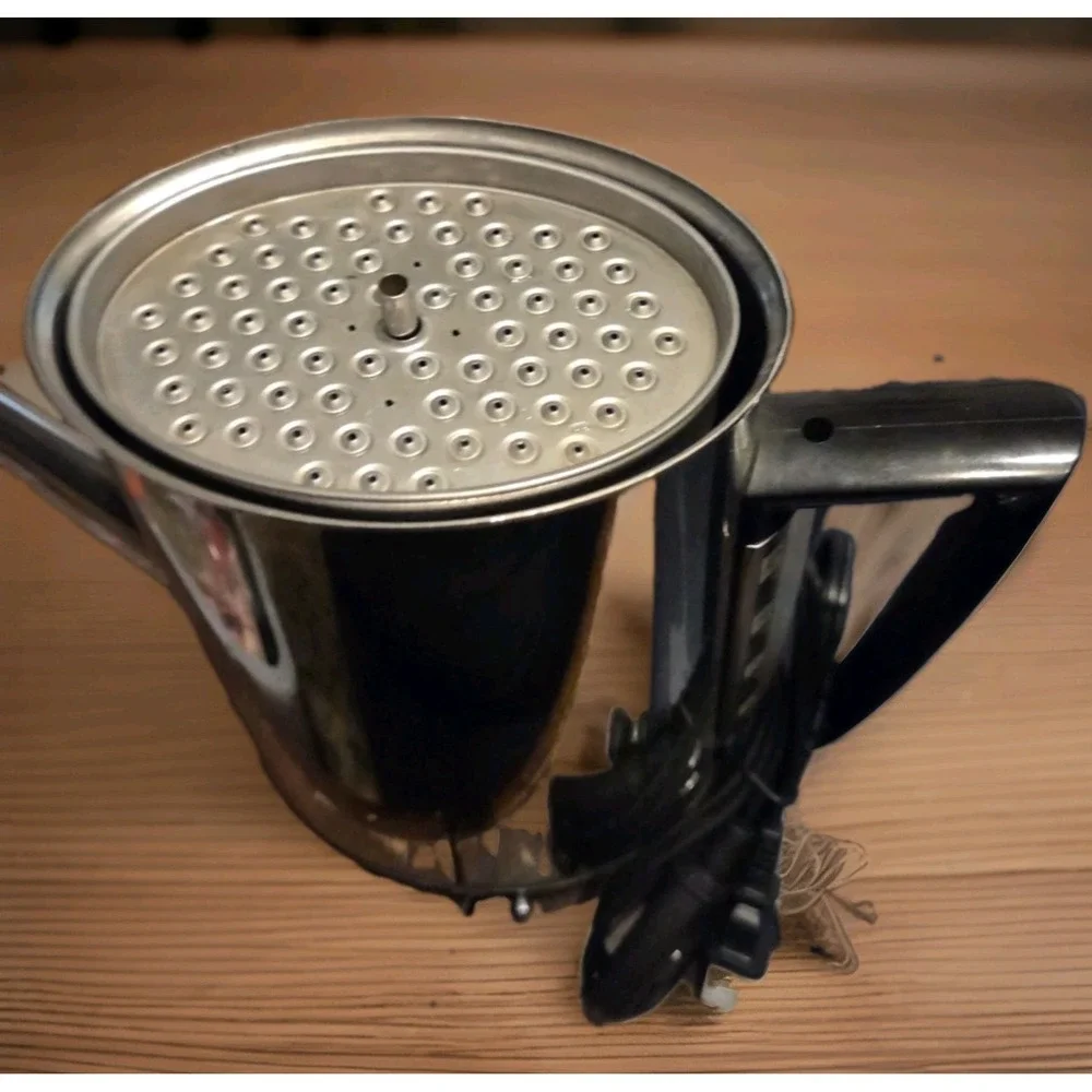 VTG General Electric Coffee Percolator 106885R Stainless Steel  Tested & Working
